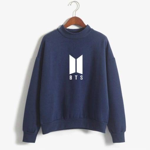 BTS Lovely Sweatshirt New Logo Sweatshirts cb5feb1b7314637725a2e7: black|Blue|Grey|Khaki|Navy|Pink|Wine