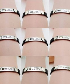 BTS Fancy Bracelet (Titanium Steel + Silica Gel Adjustable) Accessories cb5feb1b7314637725a2e7: JH|JJ|KNJ|KS|KT|MY|PJ|BTS