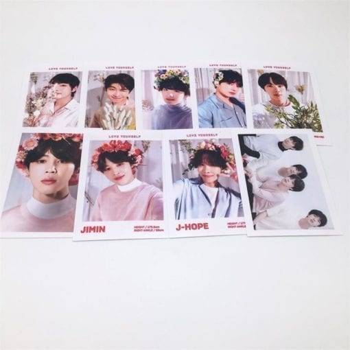 Kpop BTS World Tour Love Yourself Polaroid Lomo Photo Card Jungkook Jimin Suga HD Photocard 40pcs/set PhotoCard Brand Name: AKOLION