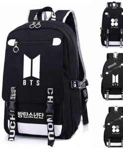 BTS Zipper Laptop Backpack Backpack cb5feb1b7314637725a2e7: Style 1|Style 2|Style 3|Style 4