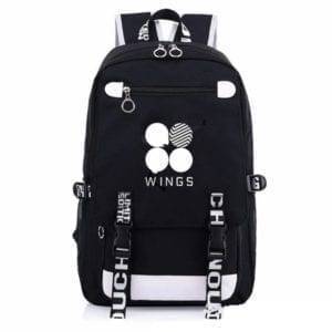BTS Zipper Laptop Backpack Backpack cb5feb1b7314637725a2e7: Style 1|Style 2|Style 3|Style 4 