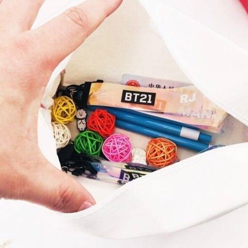 BT21 Pencil Bags/Cosmetic Case BT21 Handbags & Wallets Pencil Case cb5feb1b7314637725a2e7: CHIMNY|COOKY|KDYA|MANG|RJ|SHOOKY|TATA