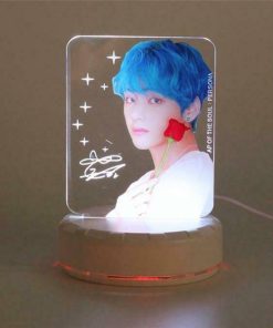 BTS Idol Photo Colorful LED Night Lights Accessories PhotoCard Plaque & Figure cb5feb1b7314637725a2e7: A|B|C|D|E|F|G