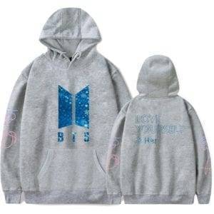 BTS Love Yourself Her Glitter Hoodie Hoddies & Jackets Love Yourself 'Her' New Logo cb5feb1b7314637725a2e7: black|gray|white|Navy|Pink|Red 