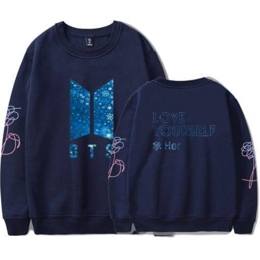 BTS Love Yourself Her Sweatshirt Love Yourself 'Her' New Logo Sweatshirts cb5feb1b7314637725a2e7: black|gray|white|Navy|Pink|Red