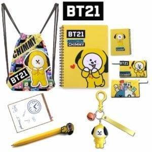 BT21 Drawstring Bag Backpack+Notebook+Pencil Case+Ballpoint Pen+Keychain School Gift BT21 Stationery cb5feb1b7314637725a2e7: CHIMMY|COOKY|KOYA|MANG 