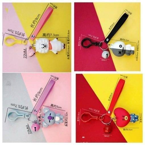 1pc KPOP BTS BT21 Cartoon Keychain Key Holder Chain Bag Pendant Accessories Keyring Jewelry YLM9514 BT21 Key Chain cb5feb1b7314637725a2e7: Cookies|Gog|Heart|Horse|Koala|Rabbit|Sheep|VAN