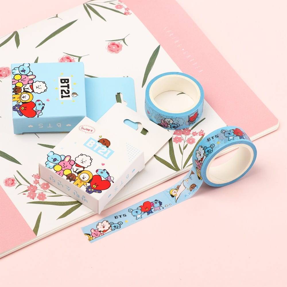 BTS MERCH SHOP, BT21 Cute Washi Paper Tape