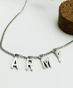 BTS ARMY Chain Pendant Accessories Army Logo Necklace cb5feb1b7314637725a2e7: ARMY Necklace