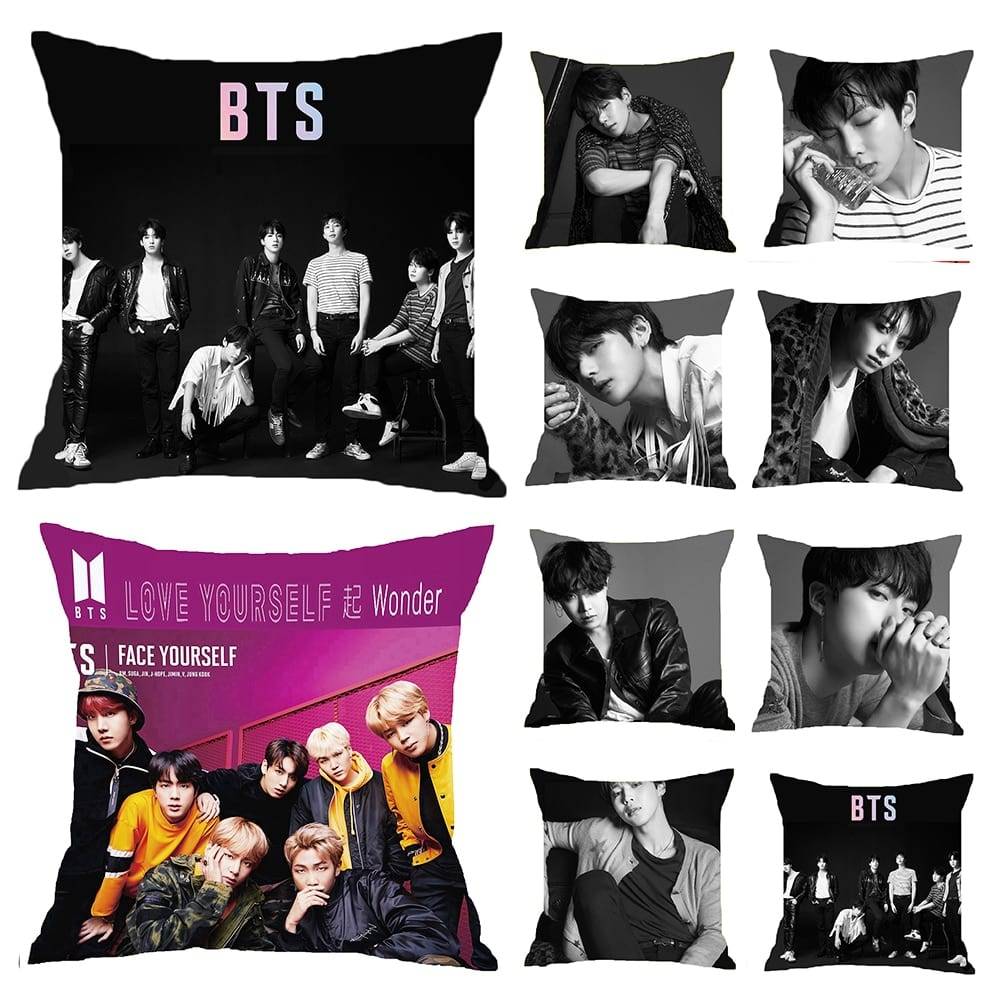 BTS MERCH SHOP, 1PC Bedding Square Pillow (9 Styles)