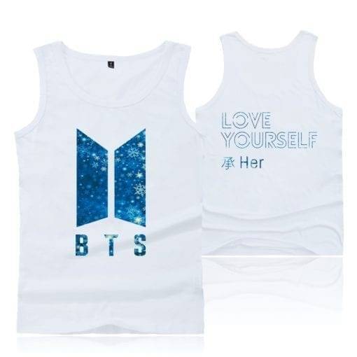 BTS Glitter Tank Top Love Yourself 'Tear' New Logo Tank Top cb5feb1b7314637725a2e7: black|gray|Navy Blue|white