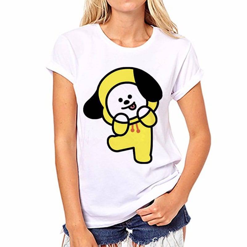 BTS MERCH SHOP, BT21 Women Funny T-Shirts (27 Designs)