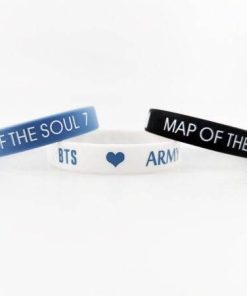 BTS MAP OF THE SOUL 7 Silicone Bracelet (2 Pieces) Accessories Bracelets BTS MAP OF THE SOUL 7 color: Black|Blue|White
