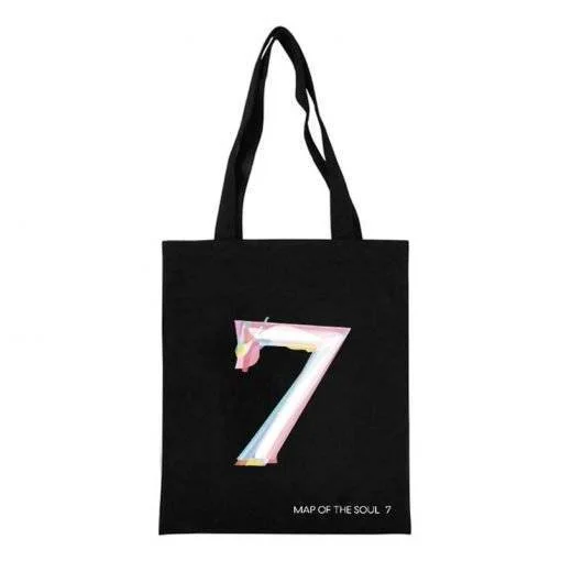 BTS MAP OF THE SOUL 7 – Tote Bag BTS MAP OF THE SOUL 7 Handbag Color: Black 01|Black 02|Black 03|Black 04|White 01|White 02|White 03|White 04