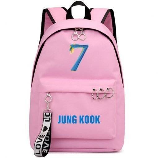 BTS backpack with logo and ribbons – SD-style-shop