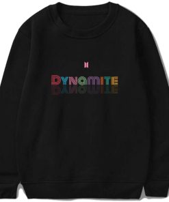 BTS Dynamite Disco Sweatshirts BTS Dynamite Merch Sweatshirts Color: A-Black|B-Black|A-White|B-White