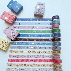 BT21 Tape Adhesive Tape For DIY Accessories BT21 Other Accessories Stationery Color: A 5|A 8|B 3|A 3|A 6|B 1|B 4|B 8|A 7|B 2|B 5|A 1|A 2|A 4|B 6|B 7 