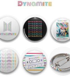 BTS Dynamite Alloy Brooch Badge Collection Badges Brooch BTS Dynamite Merch Metal Color: 01|02|03|04|05|06