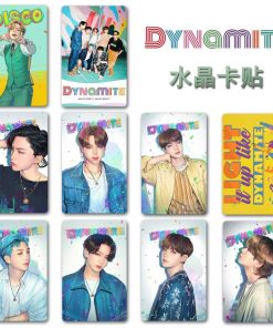 BTS Dynamite Bus Pass Sticker Card Collection PhotoCard Stickers Color: White