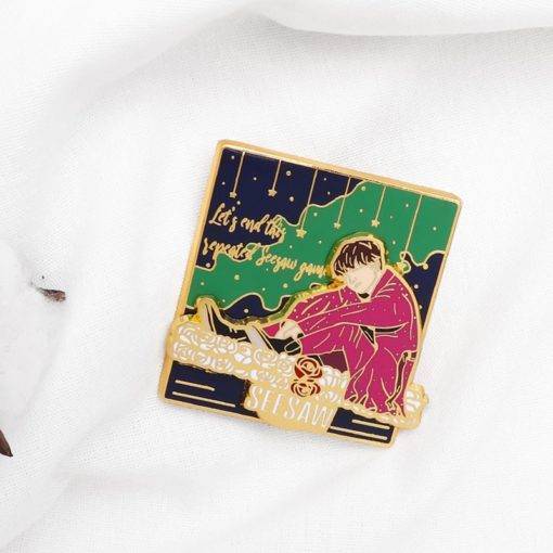 Let’s End this Separated Seesaw Game Enamel Pin Badges Brooch