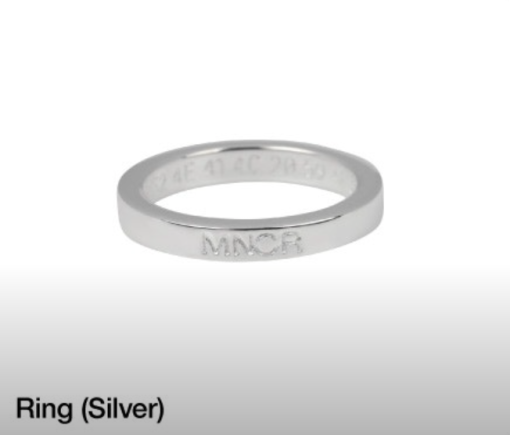 bts monochrome silver ring