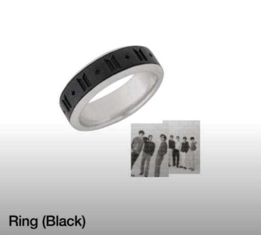 bts monochrome black ring