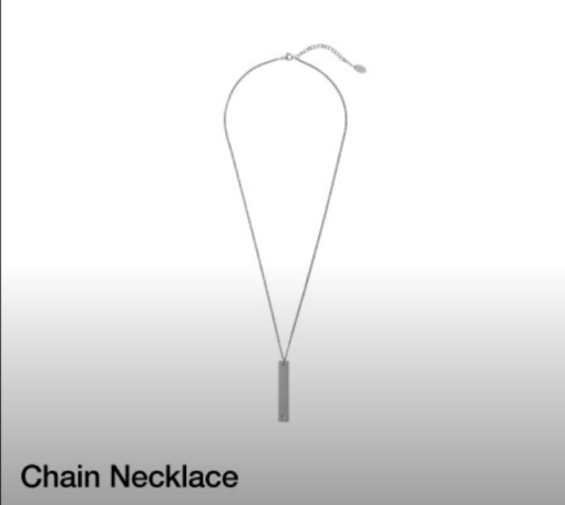 bts monochrome chain necklace